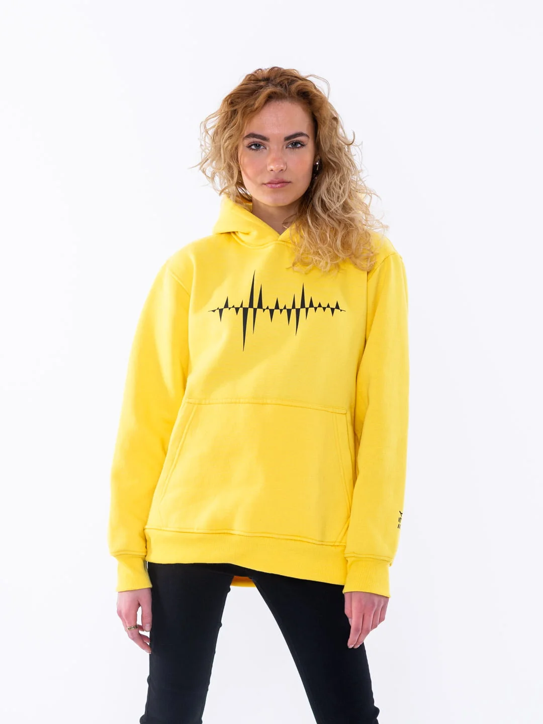 Black MIRAI MID WAVE Yellow Hoodie - Image 2