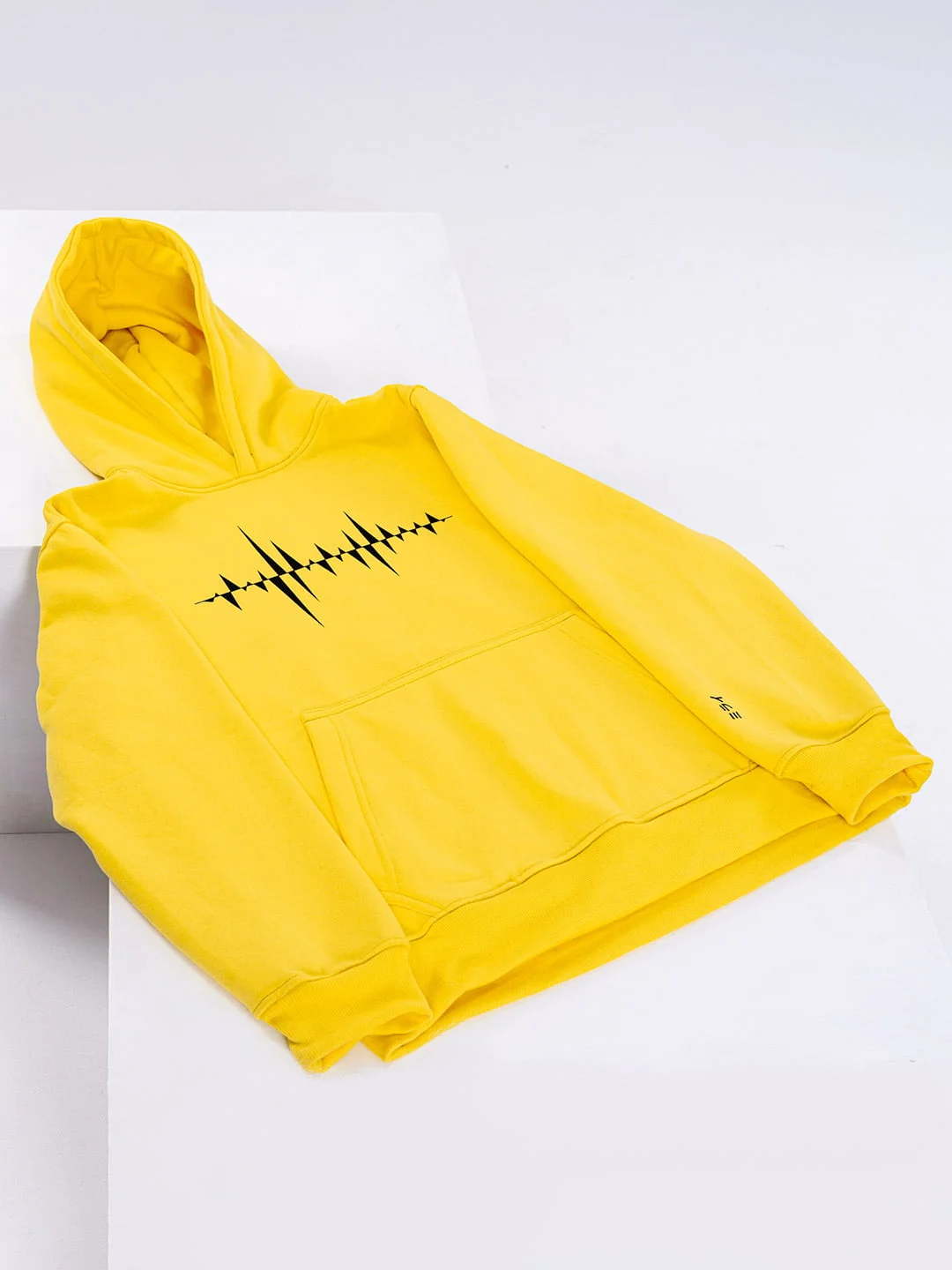 Black MIRAI MID WAVE Yellow Hoodie - Image 5