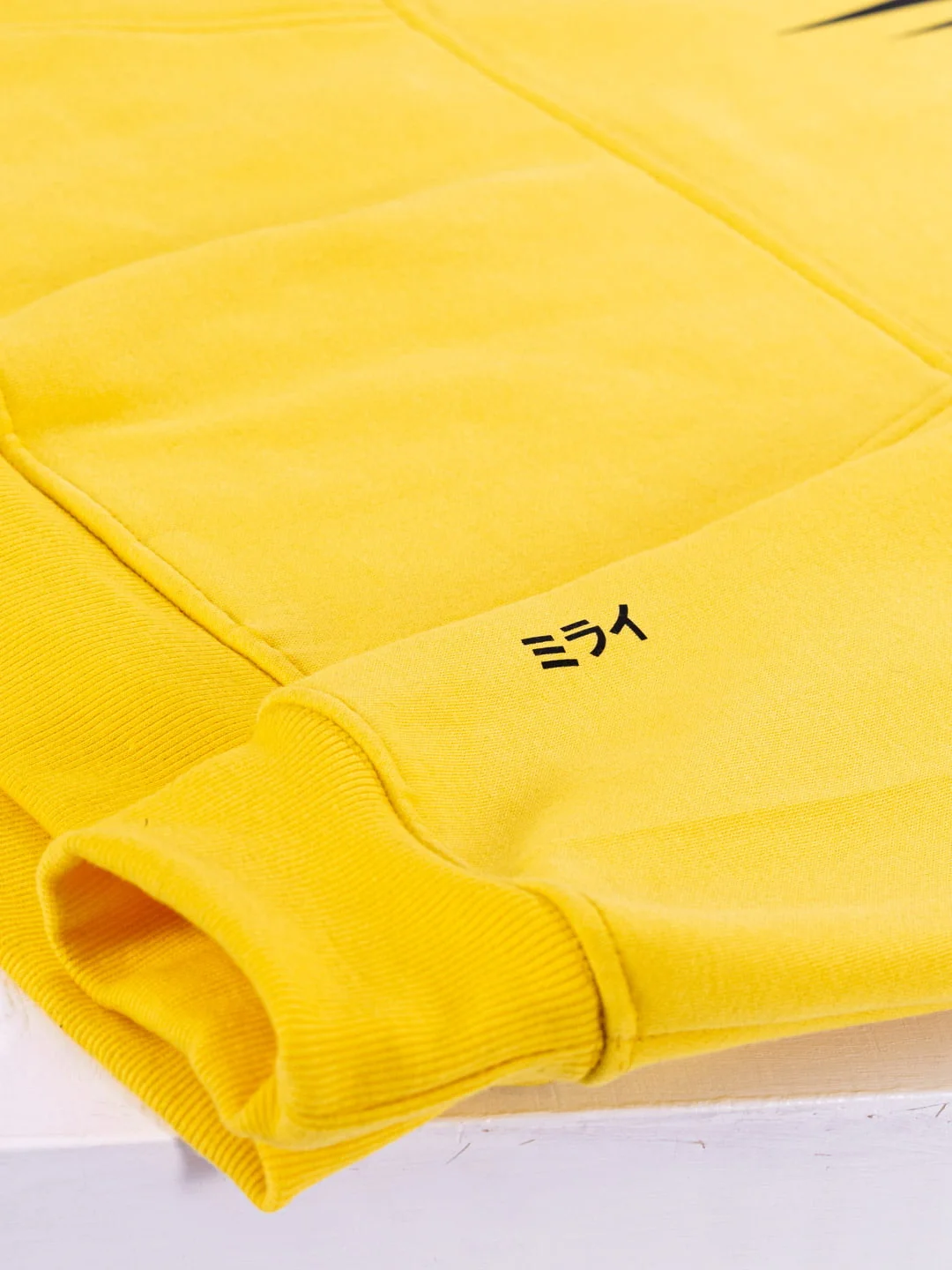 Black MIRAI MID WAVE Yellow Hoodie - Image 6