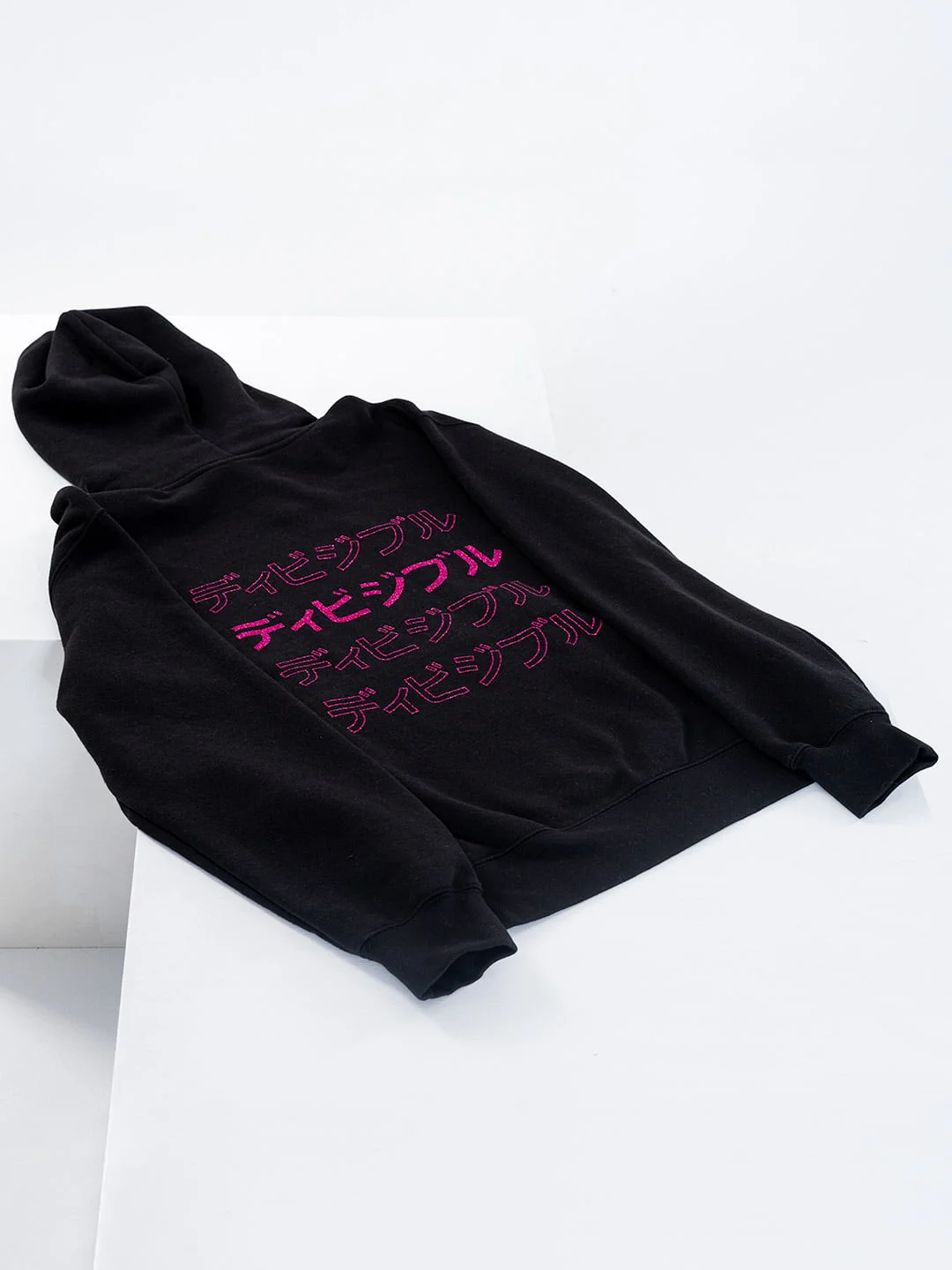 Pink REAR KANA Black Hoodie - Image 8