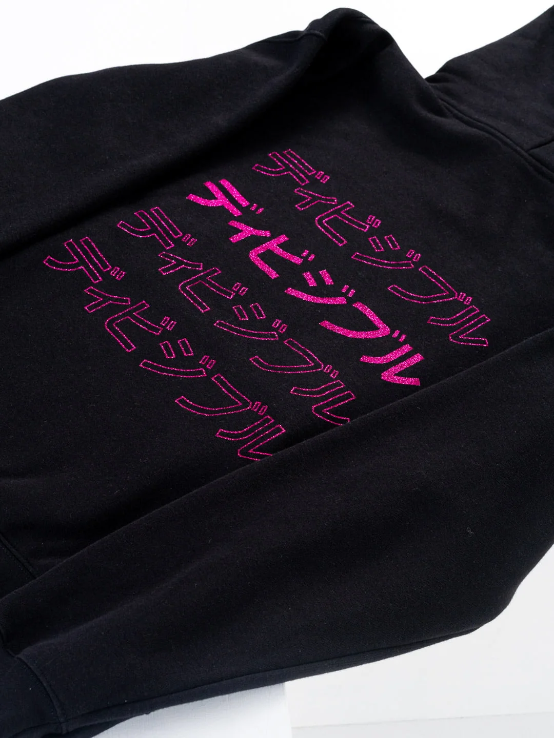 Pink REAR KANA Black Hoodie - Image 9