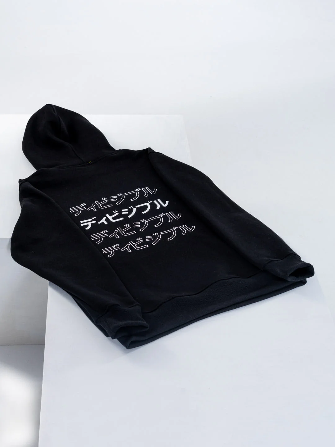 White REAR KANA Black Hoodie - Image 6