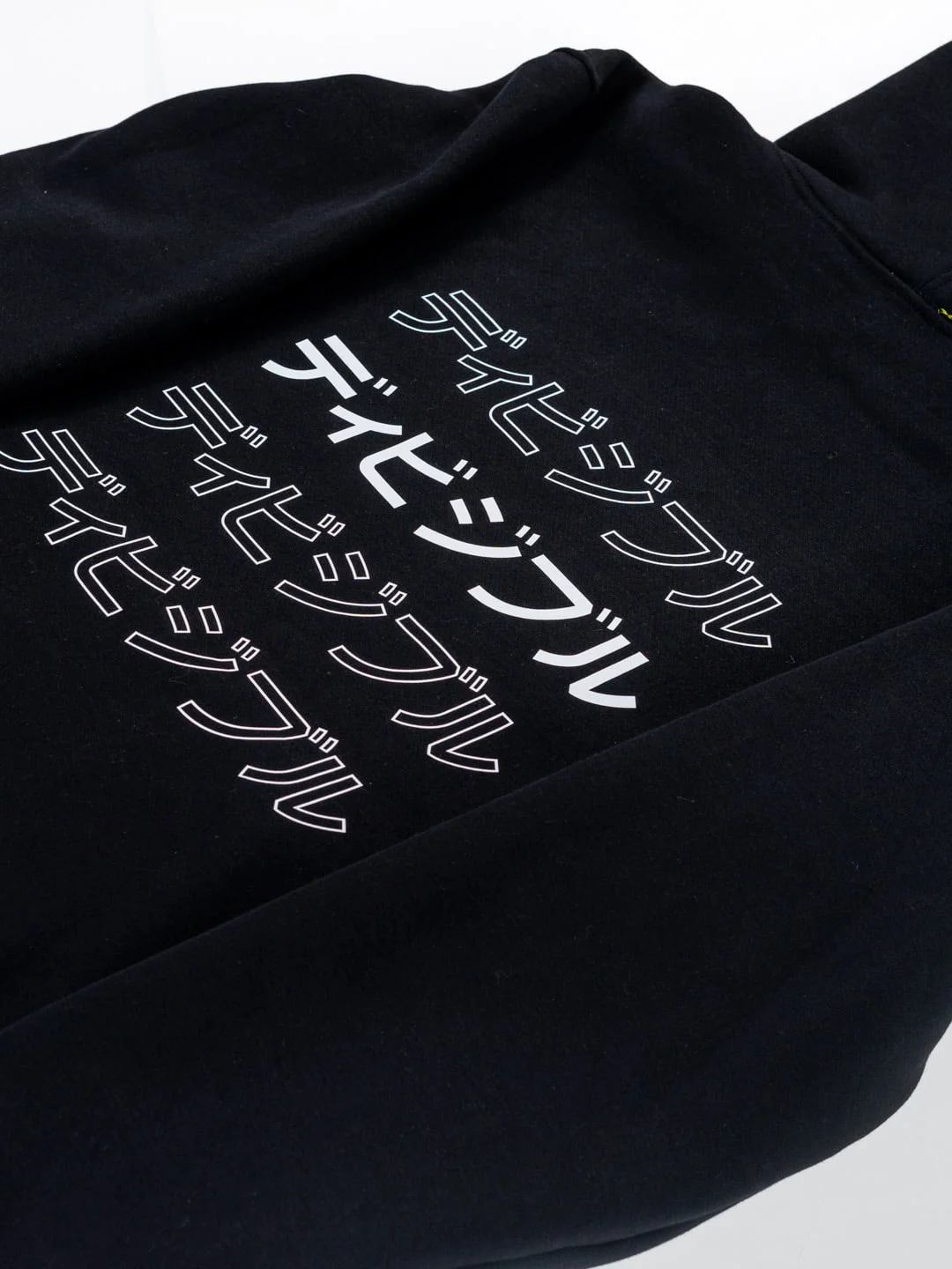 White REAR KANA Black Hoodie - Image 8