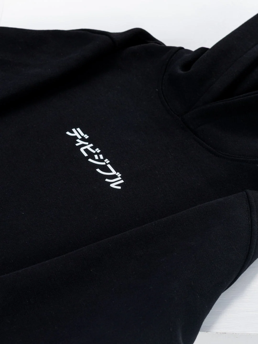 White REAR KANA Black Hoodie - Image 7