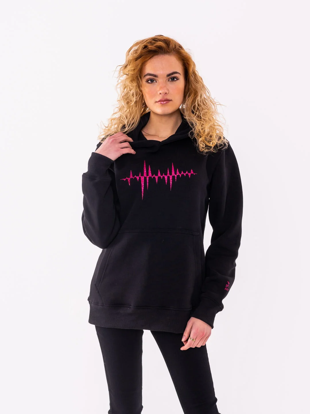 Pink MIRAI MID WAVE Black Hoodie