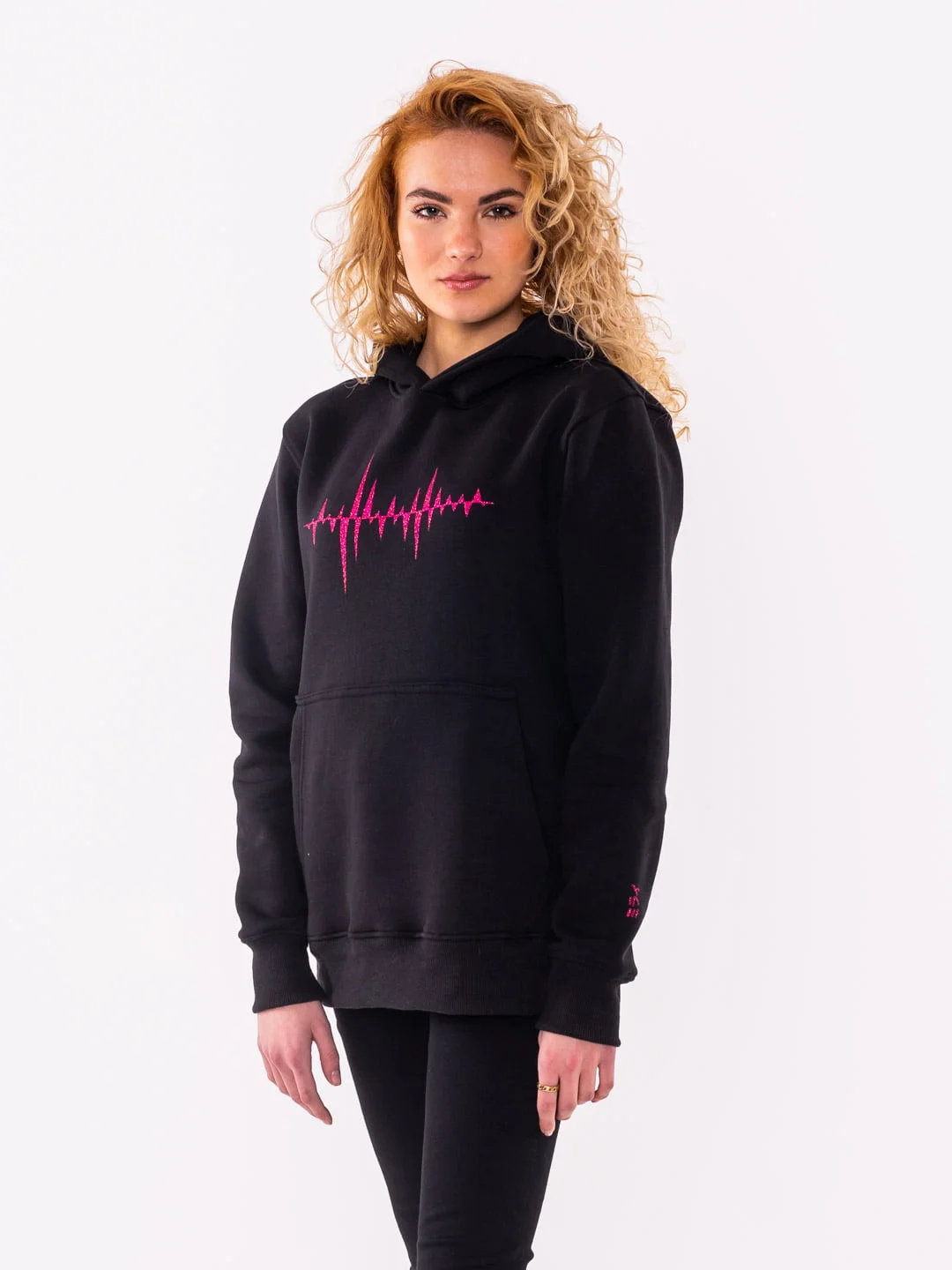 Pink MIRAI MID WAVE Black Hoodie - Image 2