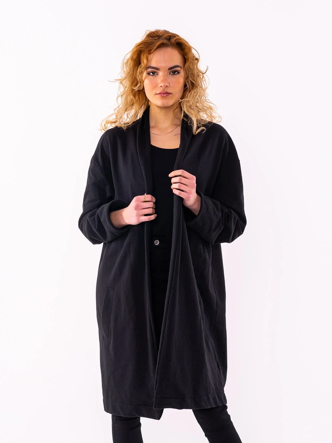 reflective REAR KANA black open cardigan - Image 2