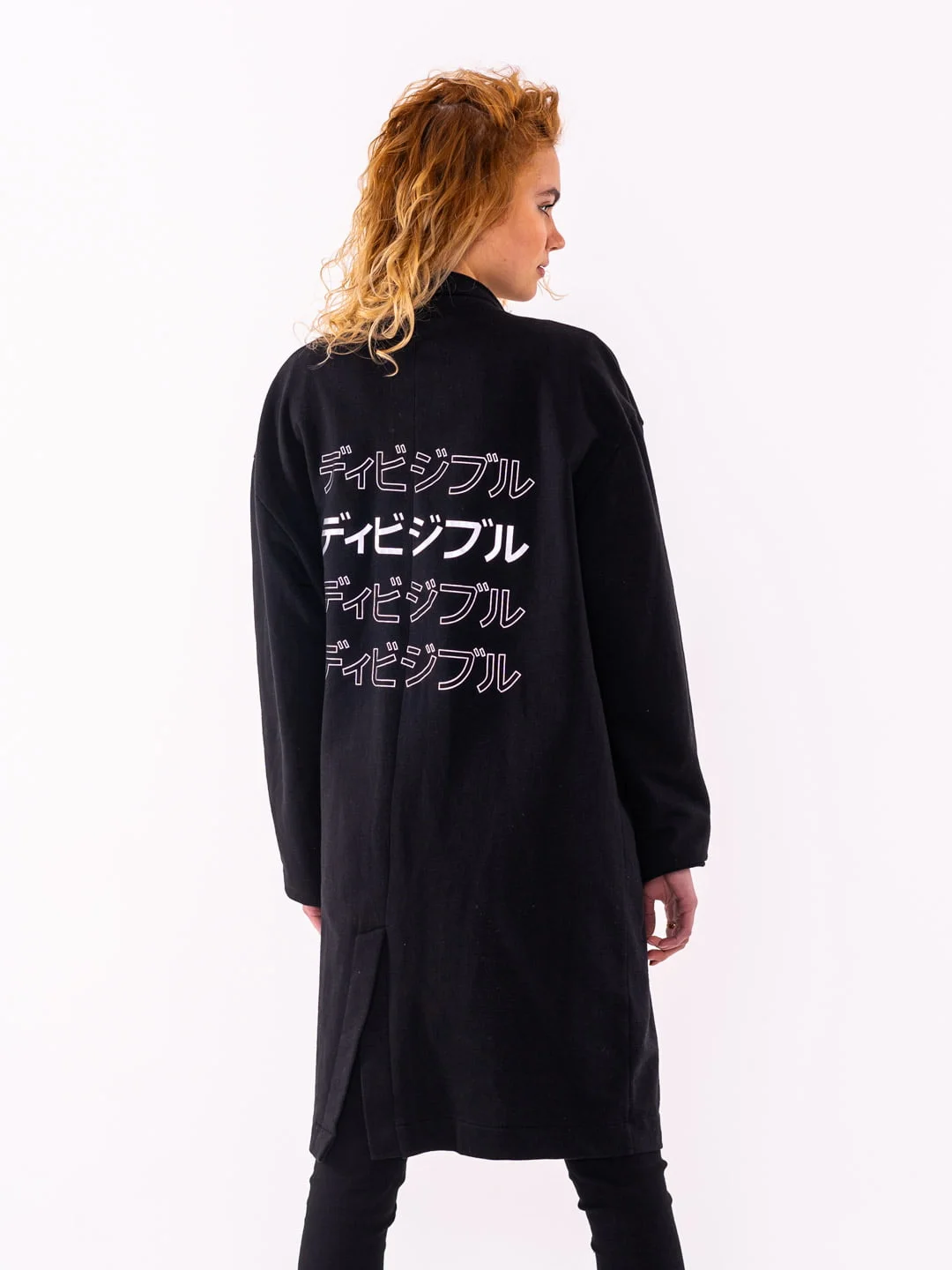 reflective REAR KANA black open cardigan - Image 4