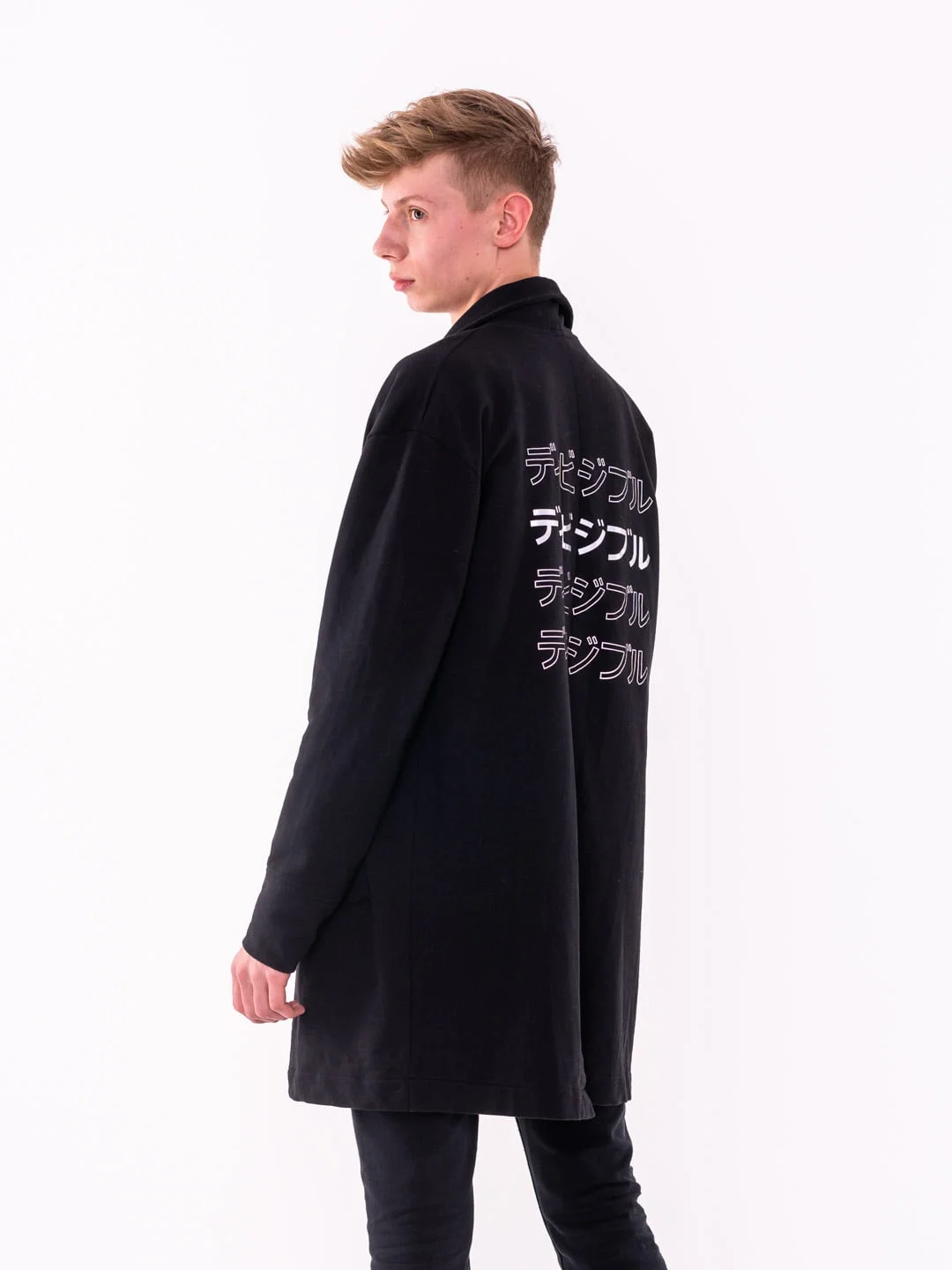 reflective REAR KANA black open cardigan - Image 3