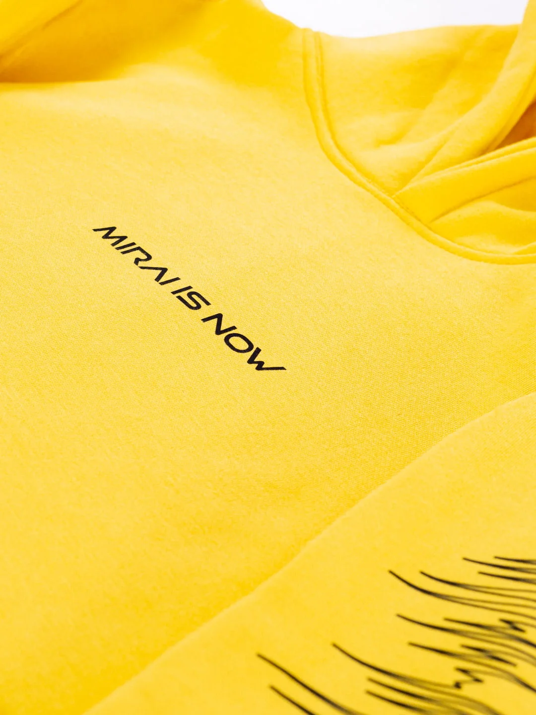 Black SLEEVE WAVE Yellow Hoodie - Image 6