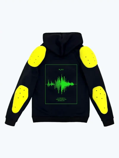 green EARTHSHOCK black Moto Hoodie
