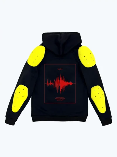 red EARTHSHOCK black Moto Hoodie