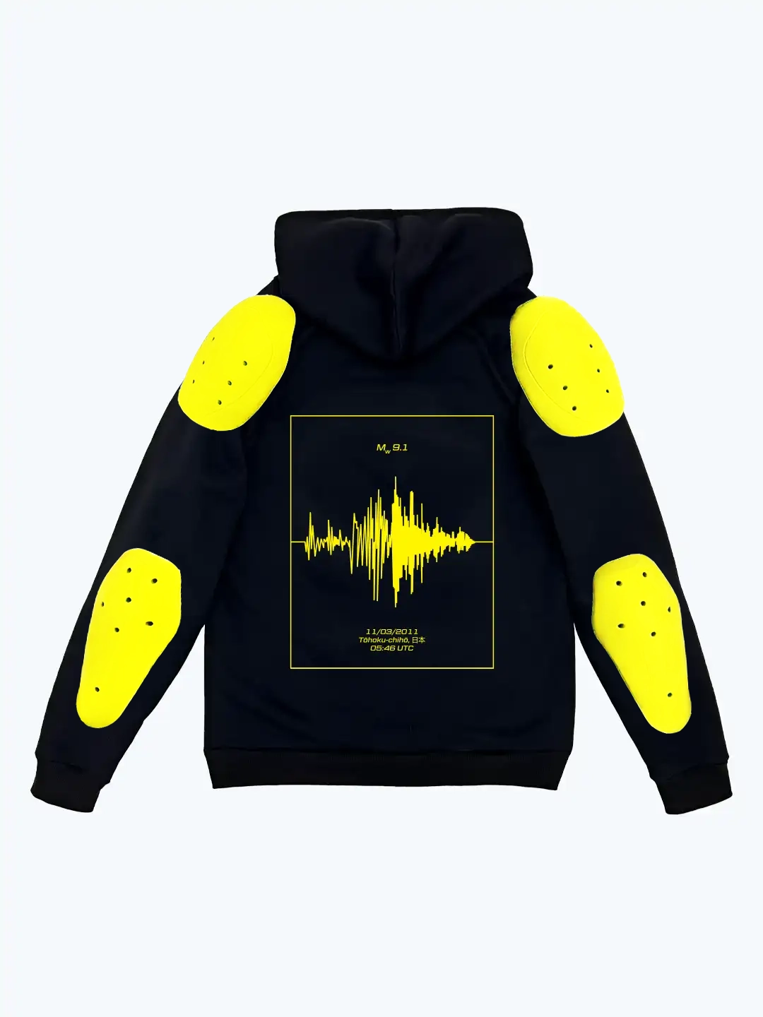 yellow EARTHSHOCK black Moto Hoodie